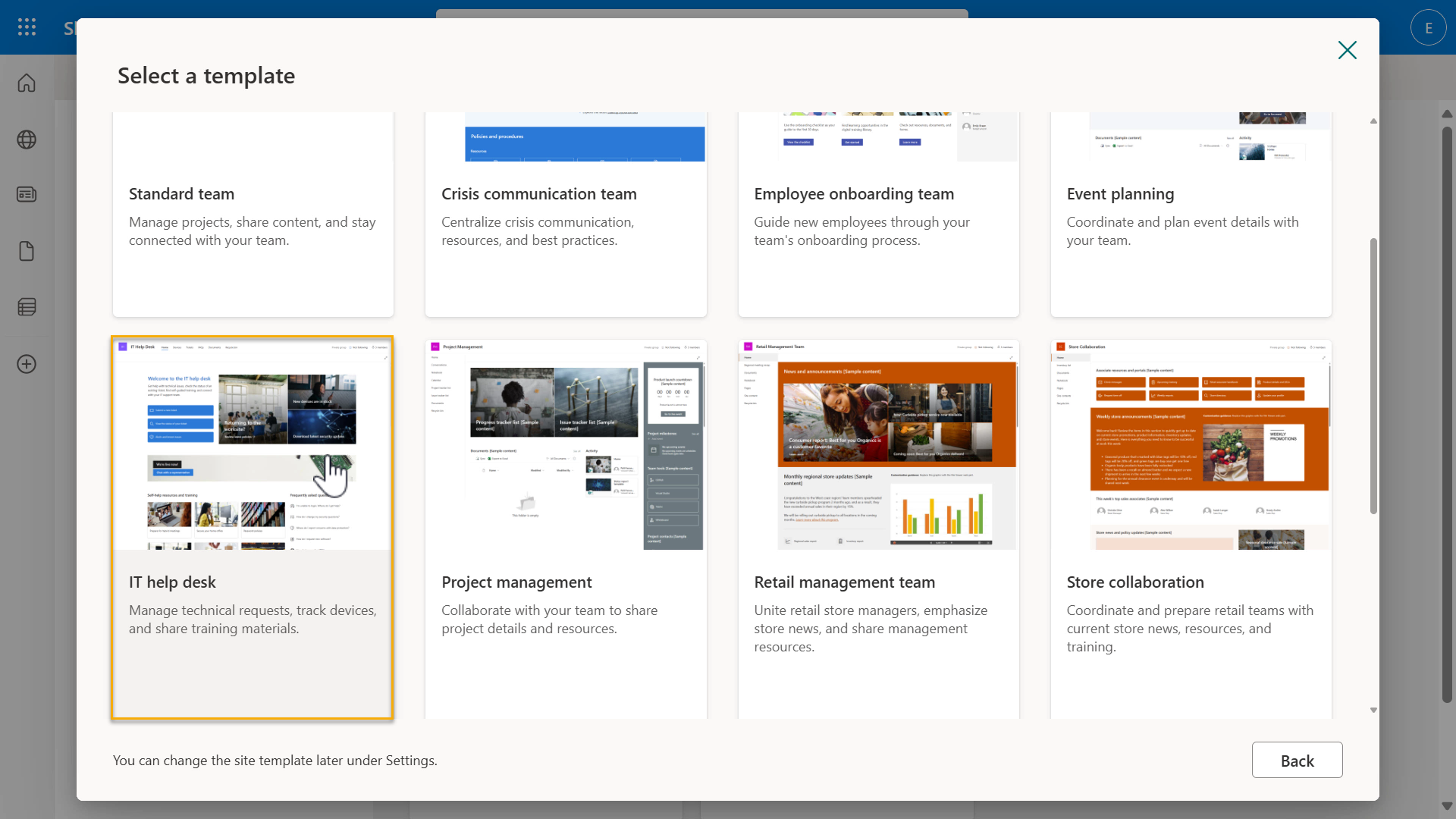 IT help desk template