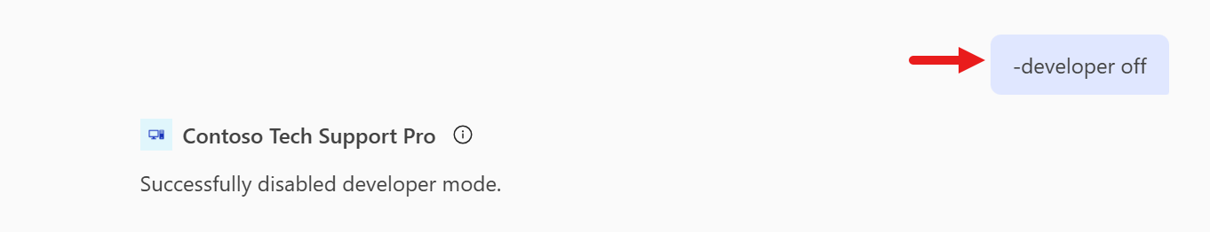 Developer mode disabled