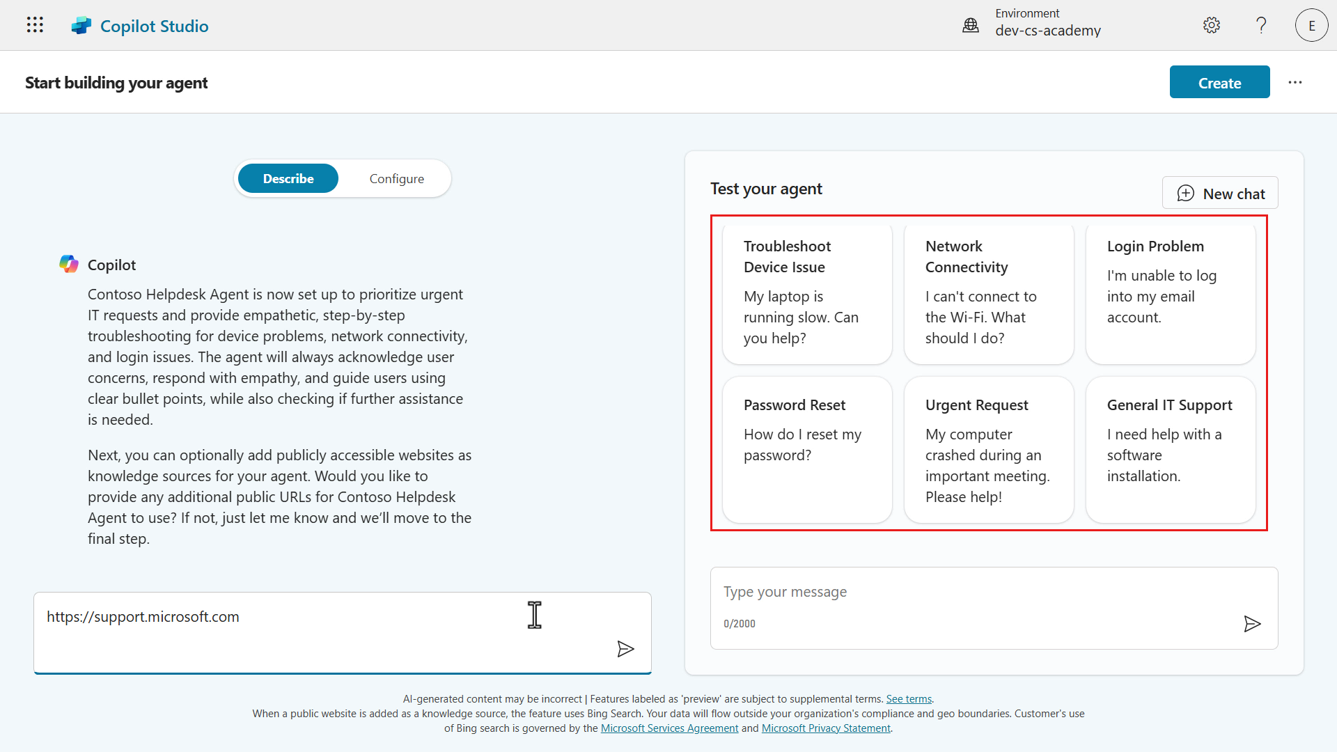 Add publicly accessible website