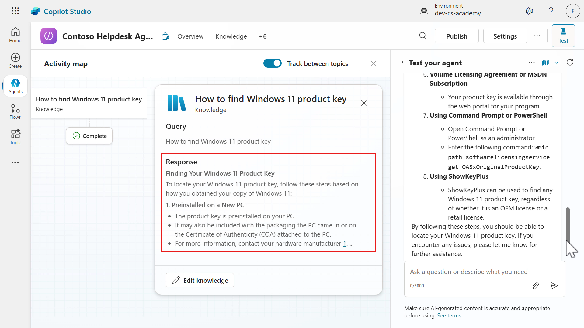 References in response