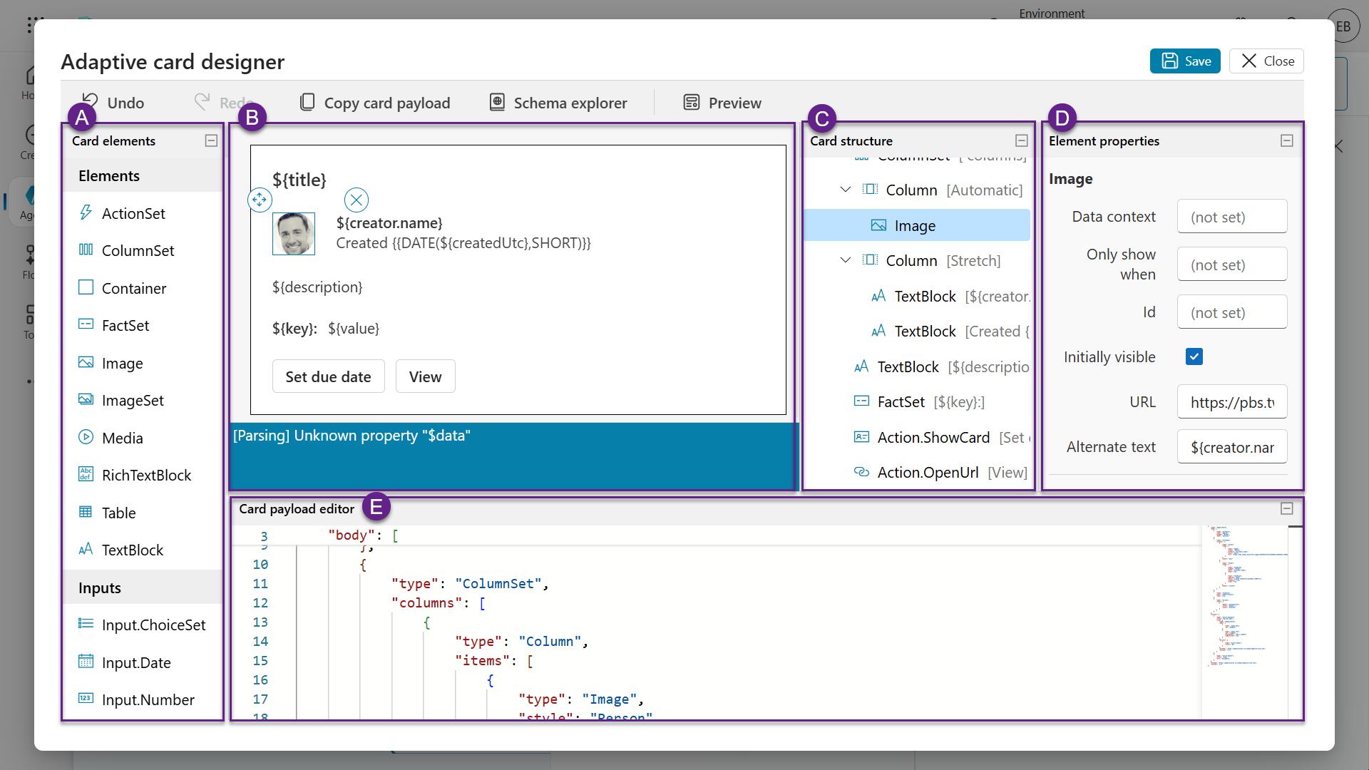Adaptive Card Designer