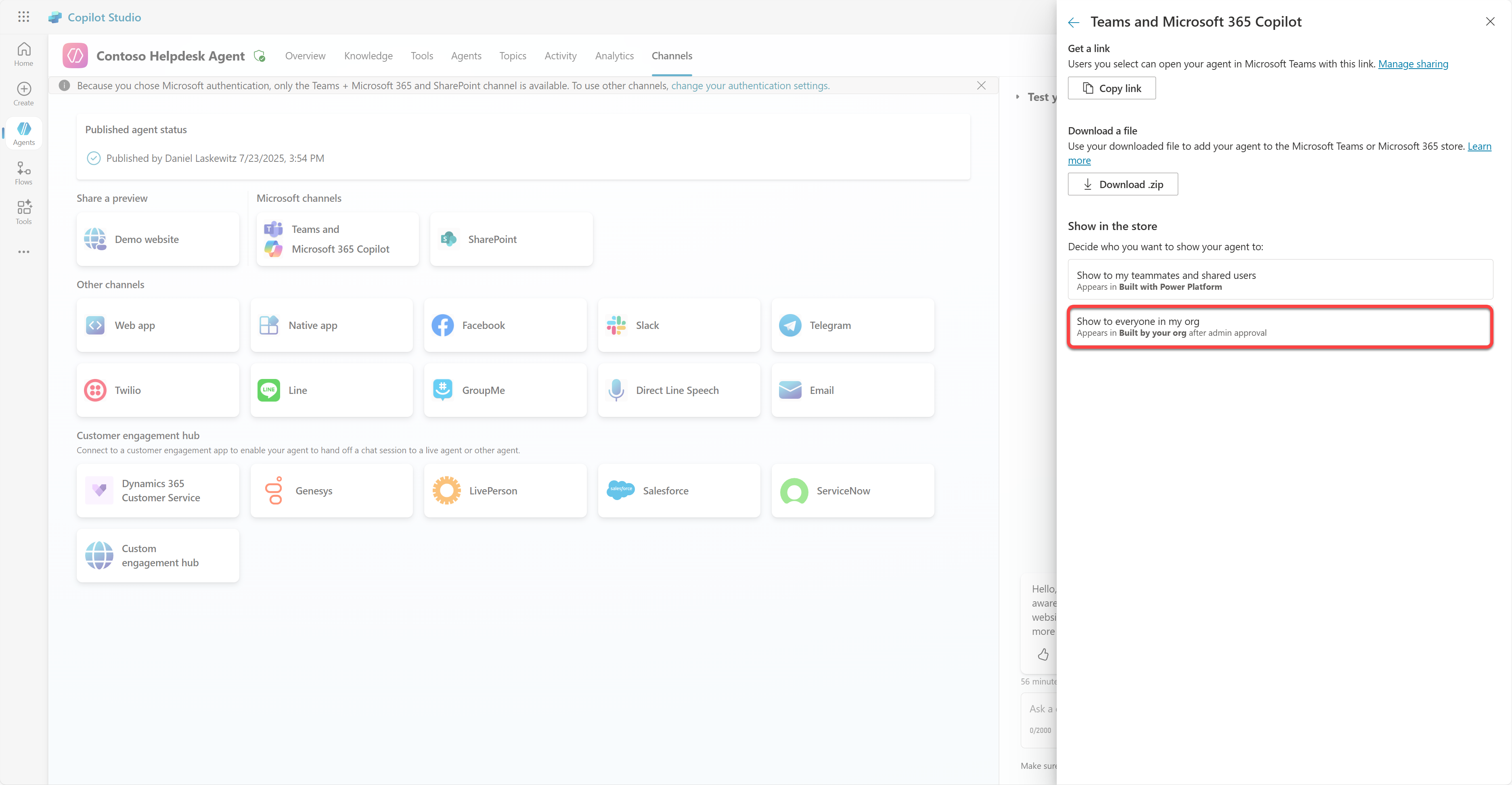 Availability options