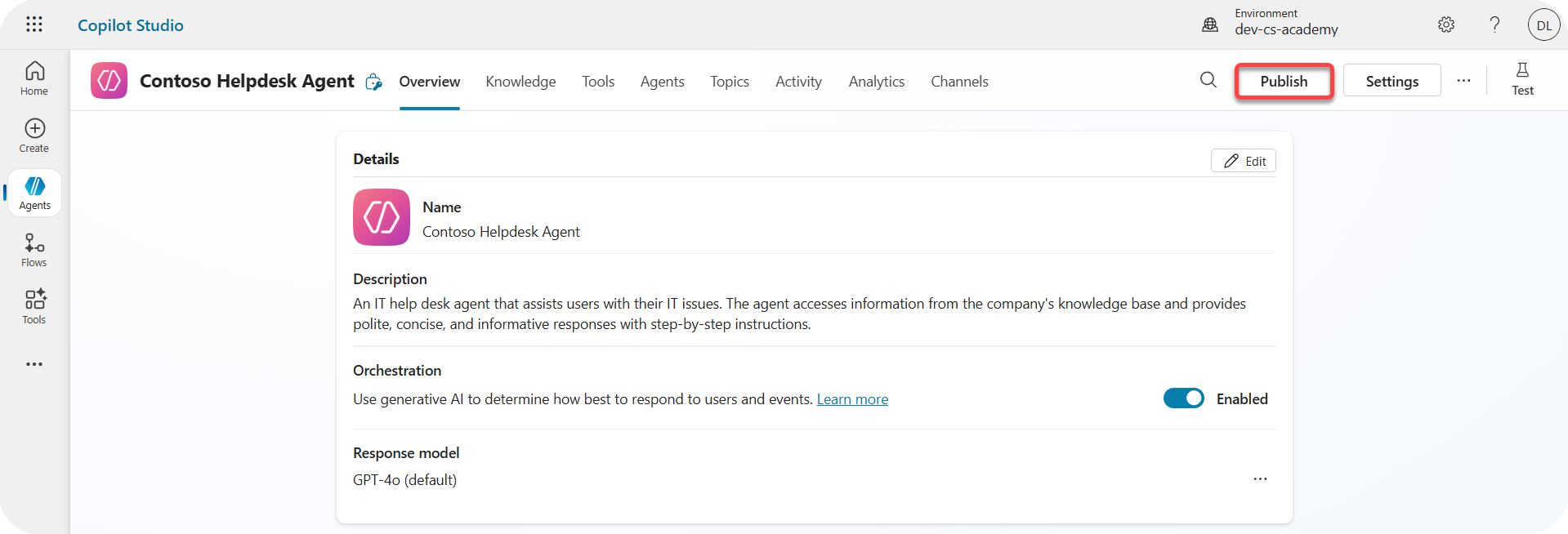Publish Agent overview