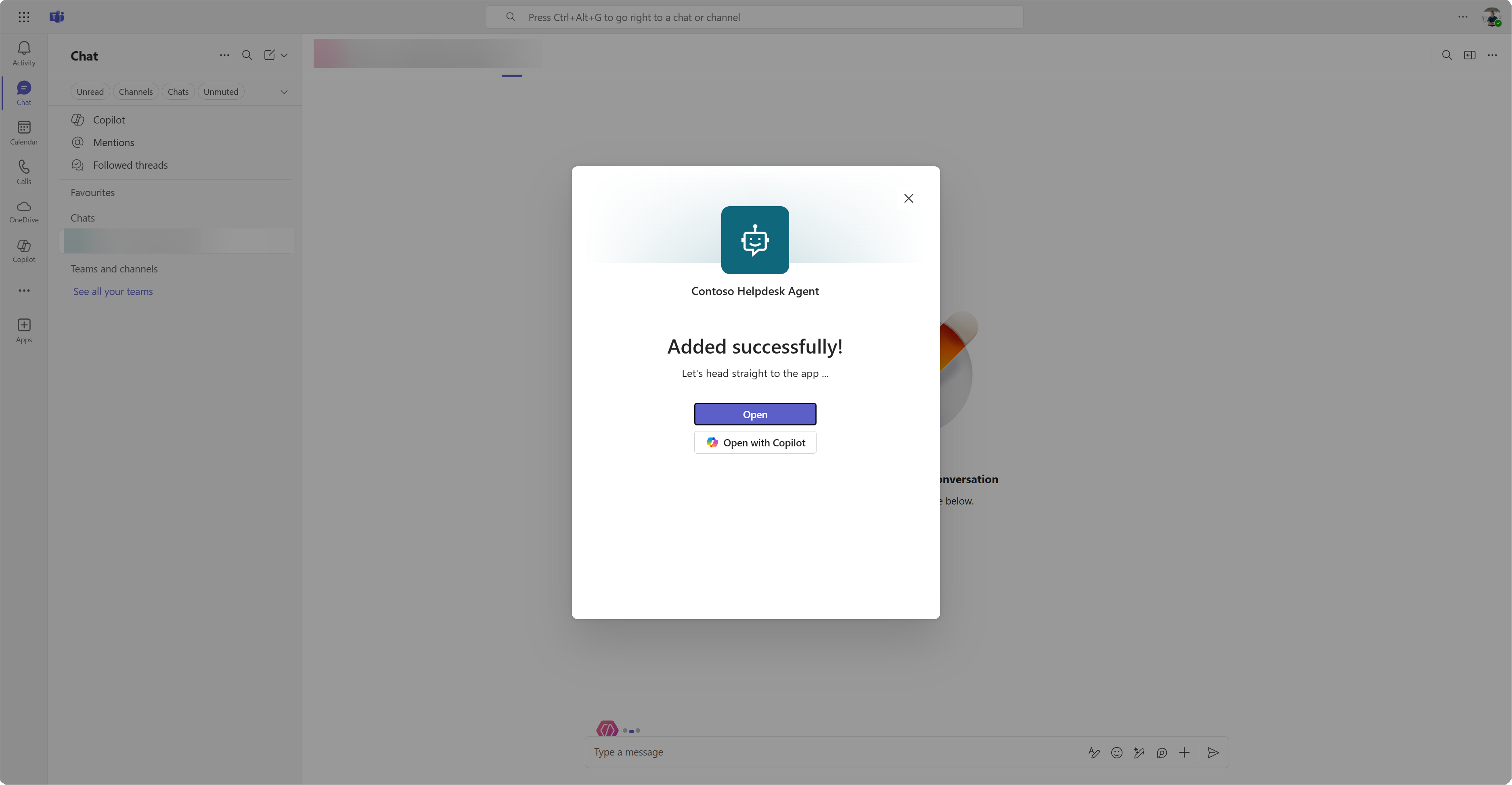 Agent added successfully
